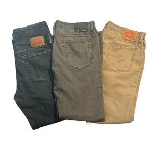 Levi Jeans 514 36W 34L Bundle of 3